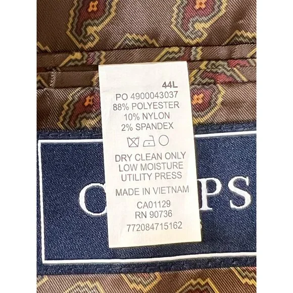 VTG Chaps Ralph Lauren Men's 44L Tan Corduroy Blazer Jacket Sport Coat Career - Picture 12 of 14